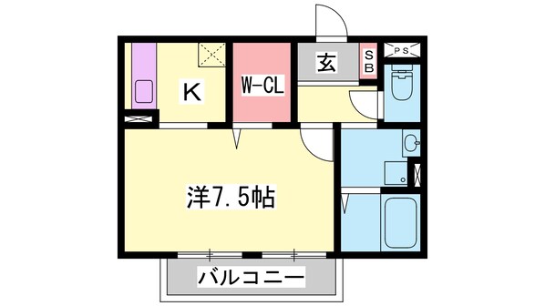 手柄駅 徒歩7分 1階の物件間取画像